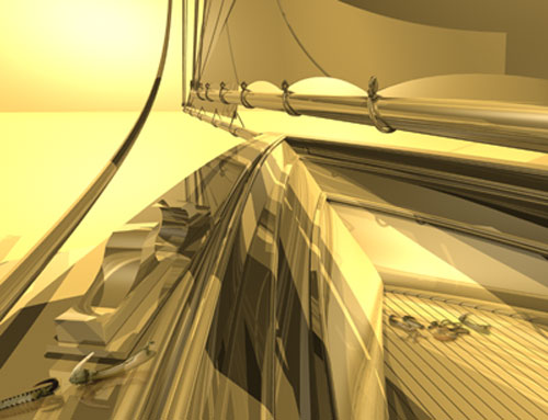 Catching Fish off the Bowsprit of the Schooner, Equator